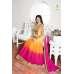 Orange Pink Long Party Dress Mendhi Anarkali  Suit