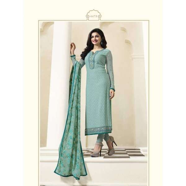 Turquoise Pakistani Salwar Suit Casual Dress