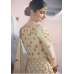 Cream Embroidered Anarkali Suit Indian Embellished Gown