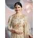 Cream Embroidered Anarkali Suit Indian Embellished Gown