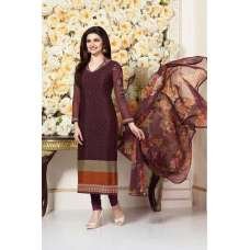 KS3483 PLUM KASEESH SILKINA CREPE SALWAR SUIT