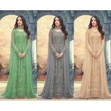 STUNNING NEW ANARKALI DRESS HIGHLIGHTED WITH FINE EMBROIDERY 