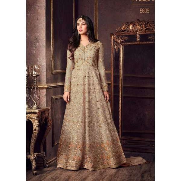 Beige Indian Bridesmaid Wedding Gown