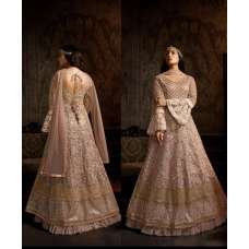 Rose Net Georgette Heavy Embroidered Wedding Dress