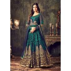 MZ4705 NAVY BLUE/GREEN MAISHA AZARA BRIDAL WEDDING WEAR DRESS