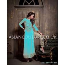 Sky Blue Indian Party Suit Punjabi Wedding Dress Sky Blue Indian Party Suit Punjabi Wedding Dress