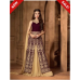 M2501 PLUM MAROON AND BEIGE MAISHA MASKEEN READY MADE VELVET SUIT (XS SIZE)