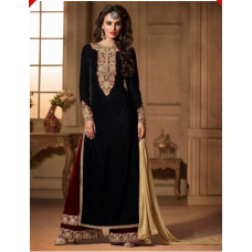 ZM2507 Black MAISHA MASKEEN VELVET SUIT. ZM2507 Black MAISHA MASKEEN VELVET SUIT.