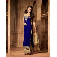 M2508 Blue MAISHA MASKEEN VELVET SUIT M2508 Blue MAISHA MASKEEN VELVET SUIT