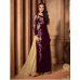 M2510 Maroon MAISHA MASKEEN VELVET SUIT.