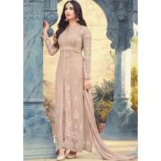BEIGE INDIAN PAKISTANI PARTY WEAR SALWAR SUIT