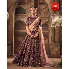 PURPLE HEAVY EMBROIDERED PUNJABI WEDDING LEHENGA PURPLE HEAVY EMBROIDERED PUNJABI WEDDING LEHENGA