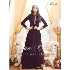 Magenta Indian Designer Suit Elegant Evening Dress UK Magenta Indian Designer Suit Elegant Evening Dress UK