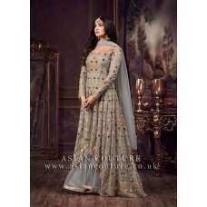 STUNNING INDIAN DESIGNER GREY LEHENGA GOWN STUNNING INDIAN DESIGNER GREY LEHENGA GOWN