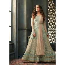 Mint Indian Party Wear Asian Anarkali Wedding Bridal Dress