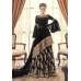 GLAMOROUS BLACK ASIAN WEDDING STYLE LEHENGA SKIRT DRESS 
