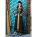 Black & Beige Pakistani Designer Suit Jacket Style Salwar Kameez
