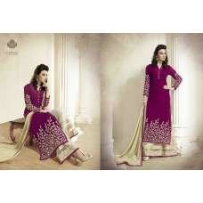 M18001 PURPLE AND BEIGE MEHAK PARTY WEAR GEORGETTE SUIT