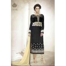 Black & Gold Party Suit Indian Designer Churidar Dress Black & Gold Party Suit Indian Designer Churidar Dress