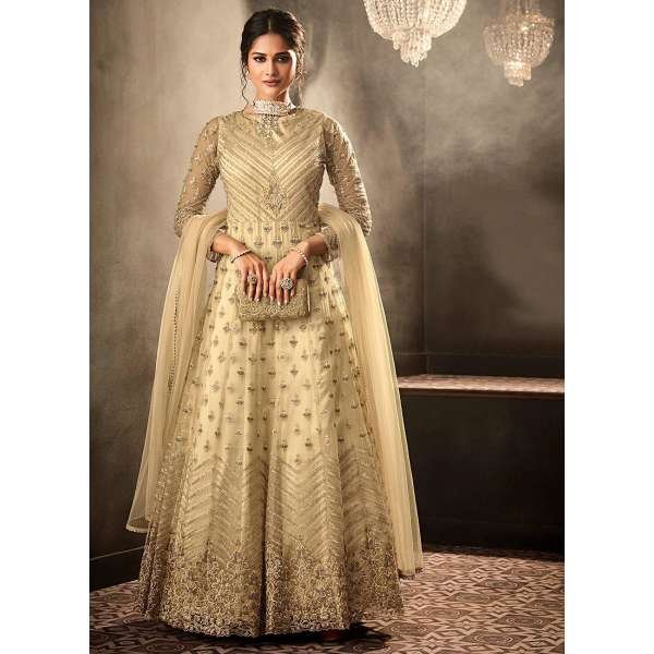 LUXURY GOLD HEAVY EMBROIDERED BRIDES WEDDING DRESS