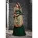 DARK GREEN GEORGETTE INDIAN ANARKALI GOWN AND HEAVY EMBROIDERED DUPATTA