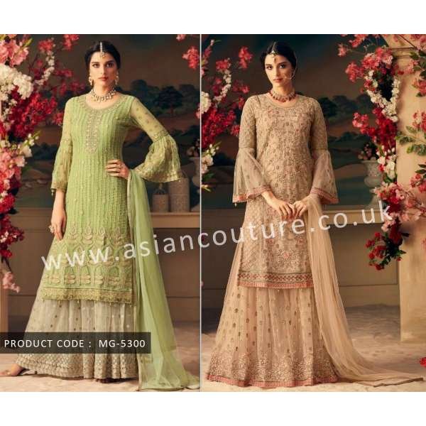 INDIAN PAKISTANI WEDDING PARTY GHARARA DRESS