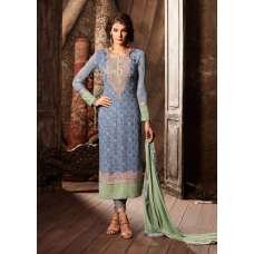 FADED DENIM BLUE MOHINI GLAMOUR VOL 34 SEMI STITCHED DESIGNER SALWAR SUIT