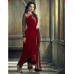 M23006 RED MOHINI GLAMOUR VELVET PARTY WEAR SUIT