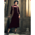 M23008 PLUM MOHINI GLAMOUR VELVET PARTY WEAR SUIT