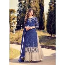 NAVY BLUE EVENING PARTY  WEAR INDIAN DESIGNER LENGHA SUIT