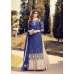 NAVY BLUE EVENING PARTY  WEAR INDIAN DESIGNER LENGHA SUIT