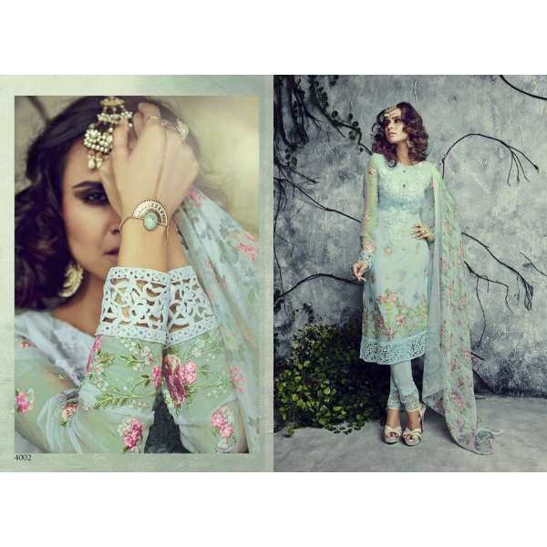 Mint Green Maria B Pakistani Designer Suit 