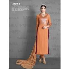 Orange Pakistani Designer Formal Shalwar Kamiz Suit
