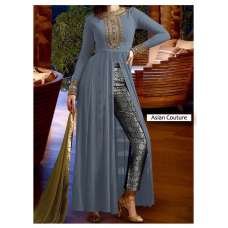 Grey Nakkashi Party Designer Capri Suit (SNKC3201)