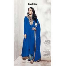 Royal Blue Embroidered Indian Shalwar Kamiz