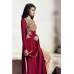 Maroon Beige Embroidered Side Slit Dress Salwar Suit