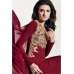 Maroon Beige Embroidered Side Slit Dress Salwar Suit
