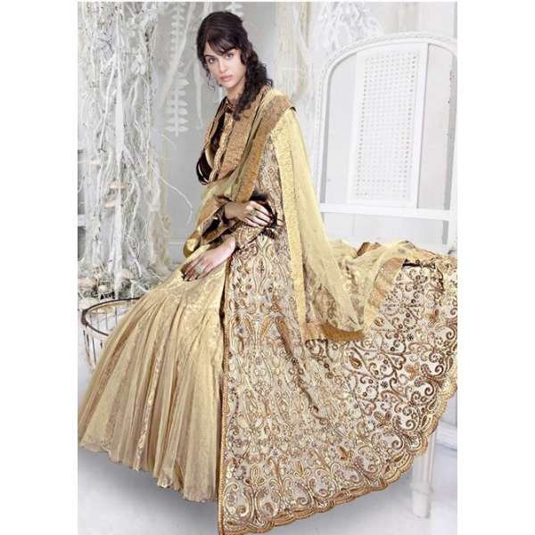 SAINX 12003-C  Z PLUS GOLD COLOUR LEHENGA DRESS