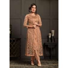 Peach Heavy Embellished Jacket Style Indian Wedding Suit