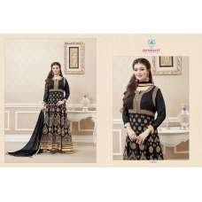 Black Gold Indian Party Gown Anarkali Suit
