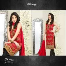 Red Black Pakistani Designer Salwar Suit