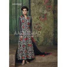 BLUE FLORAL DIA MIRZA INDIAN DESIGNER PARTY WEAR SUIT