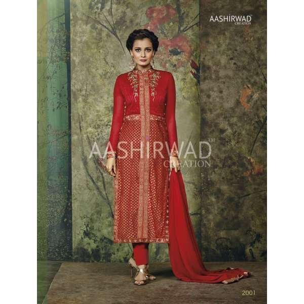 RED DIA MIRZA INDIAN DESIGNER SALWAR SUIT