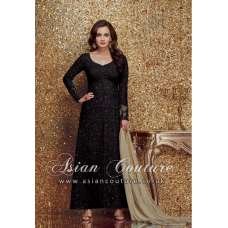 Black Gold Long Dress Sequin Suit Maxi Gown