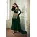 GREEN FRONT SLIT GEORGETTE INDIAN ANARKALI SUIT