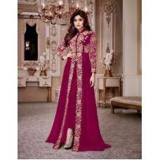 PINK BURGUNDY PAKISTANI DESIGNER SLIT STYLE ANARKALI SUIT PINK BURGUNDY PAKISTANI DESIGNER SLIT STYLE ANARKALI SUIT