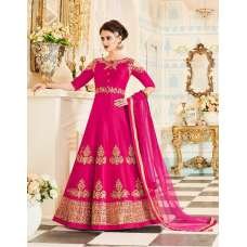 BRIGHT PINK INDIAN & PAKISTANI BRIDAL WEDDING WEAR ANARKALI SUIT 