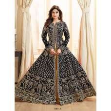 BLACK INDIAN SLIT STYLE ANARKALI DRESS