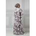 White Floral Printed Designer Maxi Style Abaya