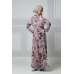 Pink Floral Printed Open Abaya